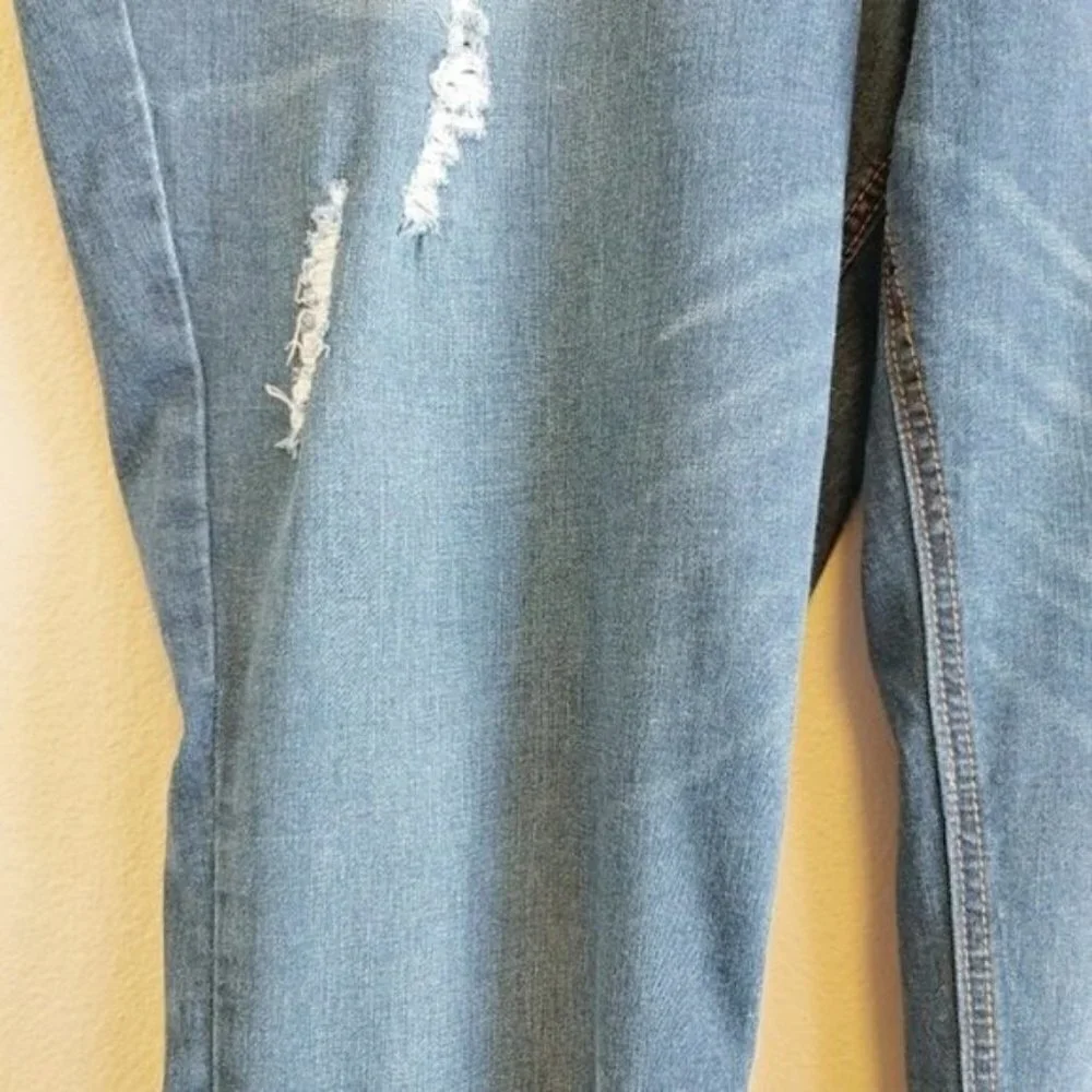Eloquii Jeans Indigo Wash Distressed Sz 24 Casual Contemporary